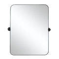 Black Metal Tilting Framed Accent Mirror - 36-inch