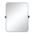Black Metal Tilting Framed Accent Mirror - 36-inch
