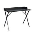 Black Wood and Metal X-Shape Computer Desk - 39-inch