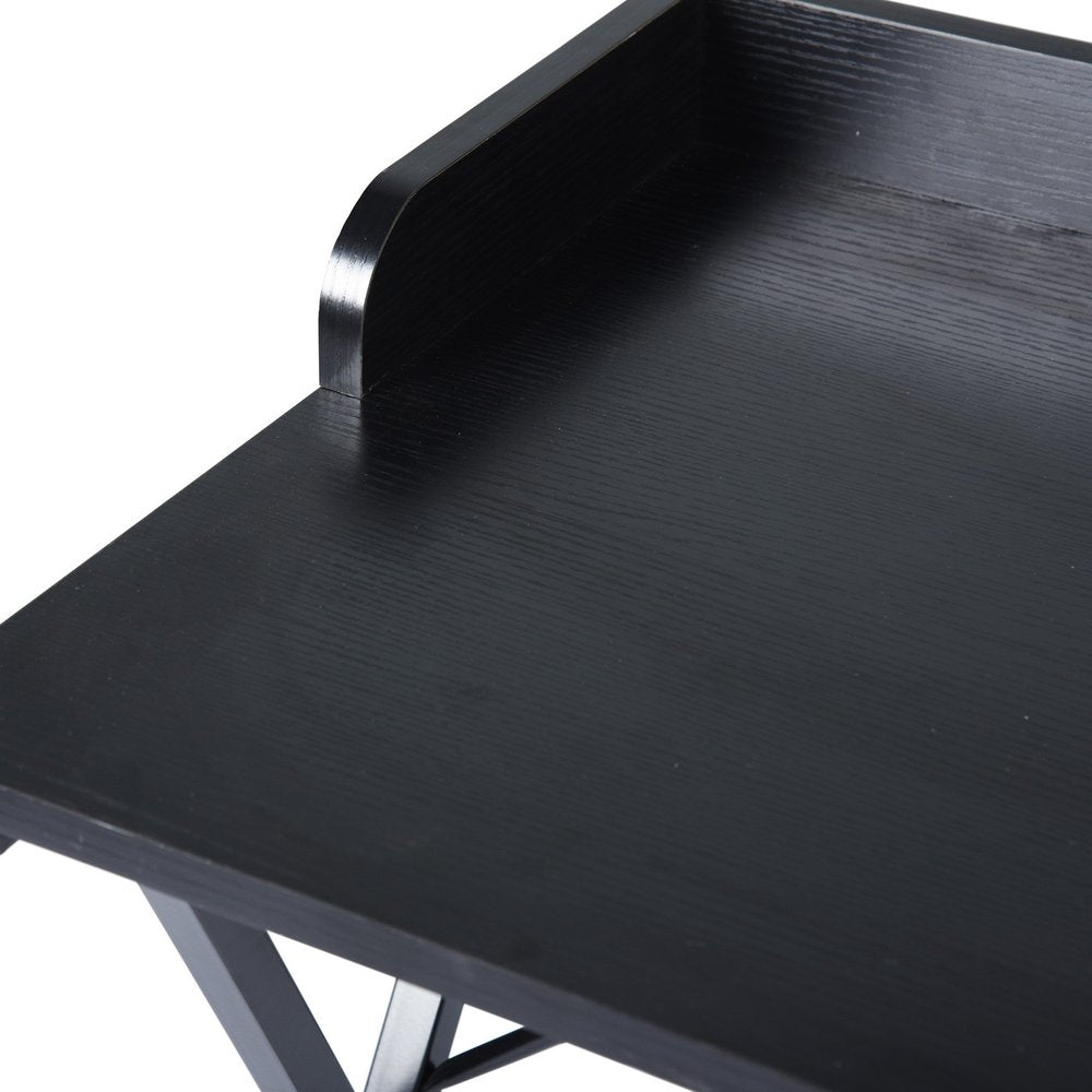 Black Wood and Metal X-Shape Computer Desk - 39-inch