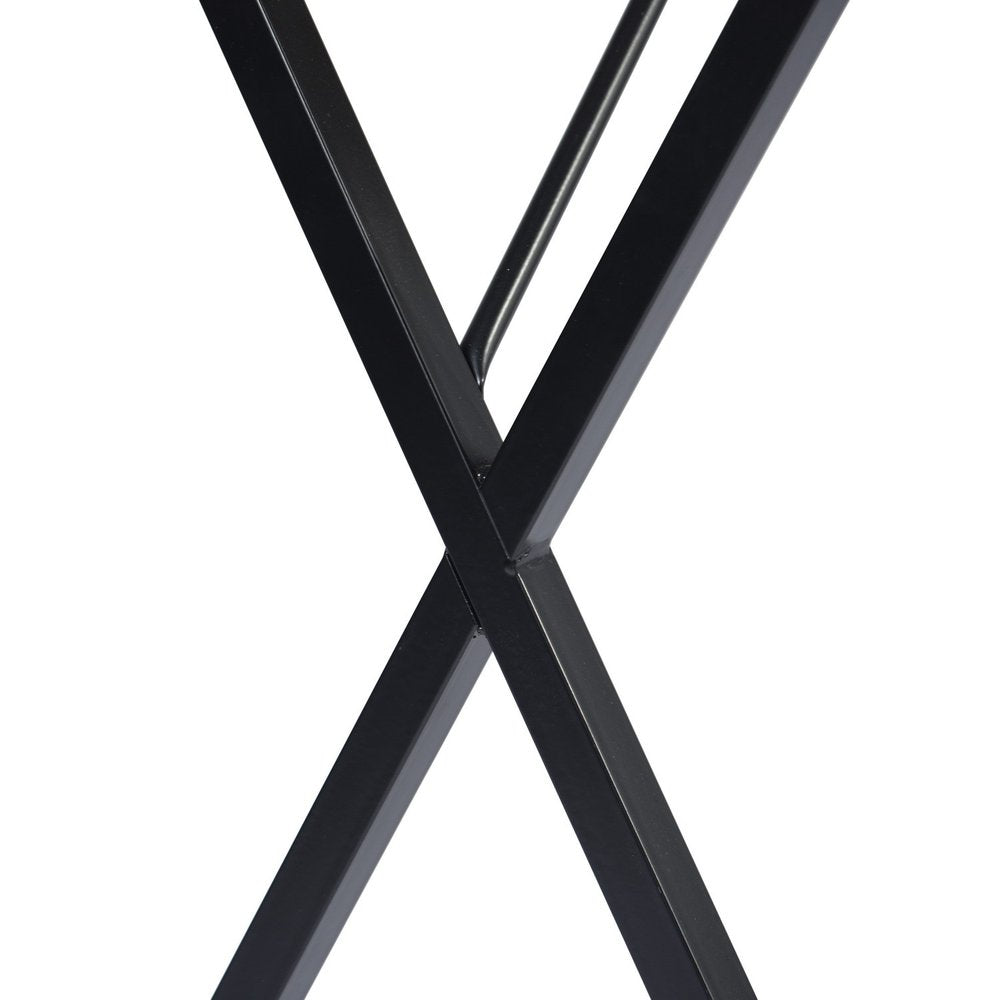 Black Wood and Metal X-Shape Computer Desk - 39-inch