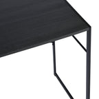 Brown and Black Wood and Metal H-Shape Computer Desk - 39-inch