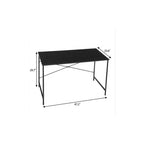 Black Wood and Stainless Steel Computer Desk - 47-inch