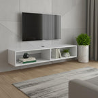 White Floating Mount TV Stand - 59-inch
