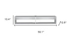 White Floating Mount TV Stand - 59-inch