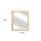 Natural Solid Wood Accent Mirror - 20-inch