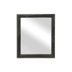 Black Solid Wood Accent Mirror - 20-inch