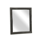 Black Solid Wood Accent Mirror - 20-inch