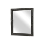 Black Solid Wood Accent Mirror - 20-inch