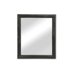 Black Solid Wood Accent Mirror - 20-inch