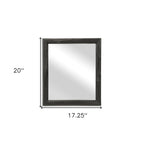 Black Solid Wood Accent Mirror - 20-inch