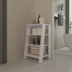White Wood Bathroom Shelves - 17-inch