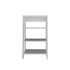White Wood Bathroom Shelves - 17-inch
