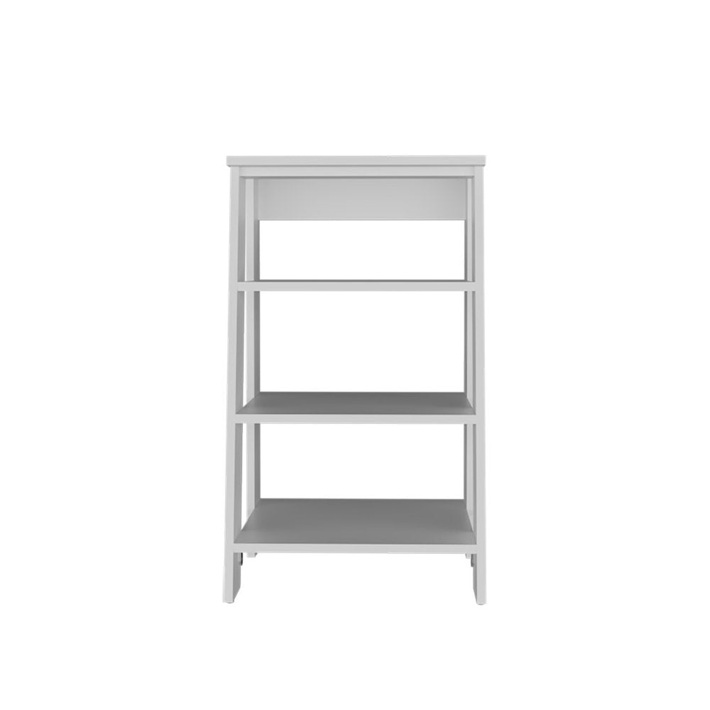 White Wood Bathroom Shelves - 17-inch