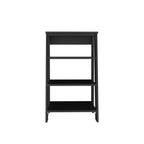 Black Wood Freestanding Bathroom Shelf - 17-inch