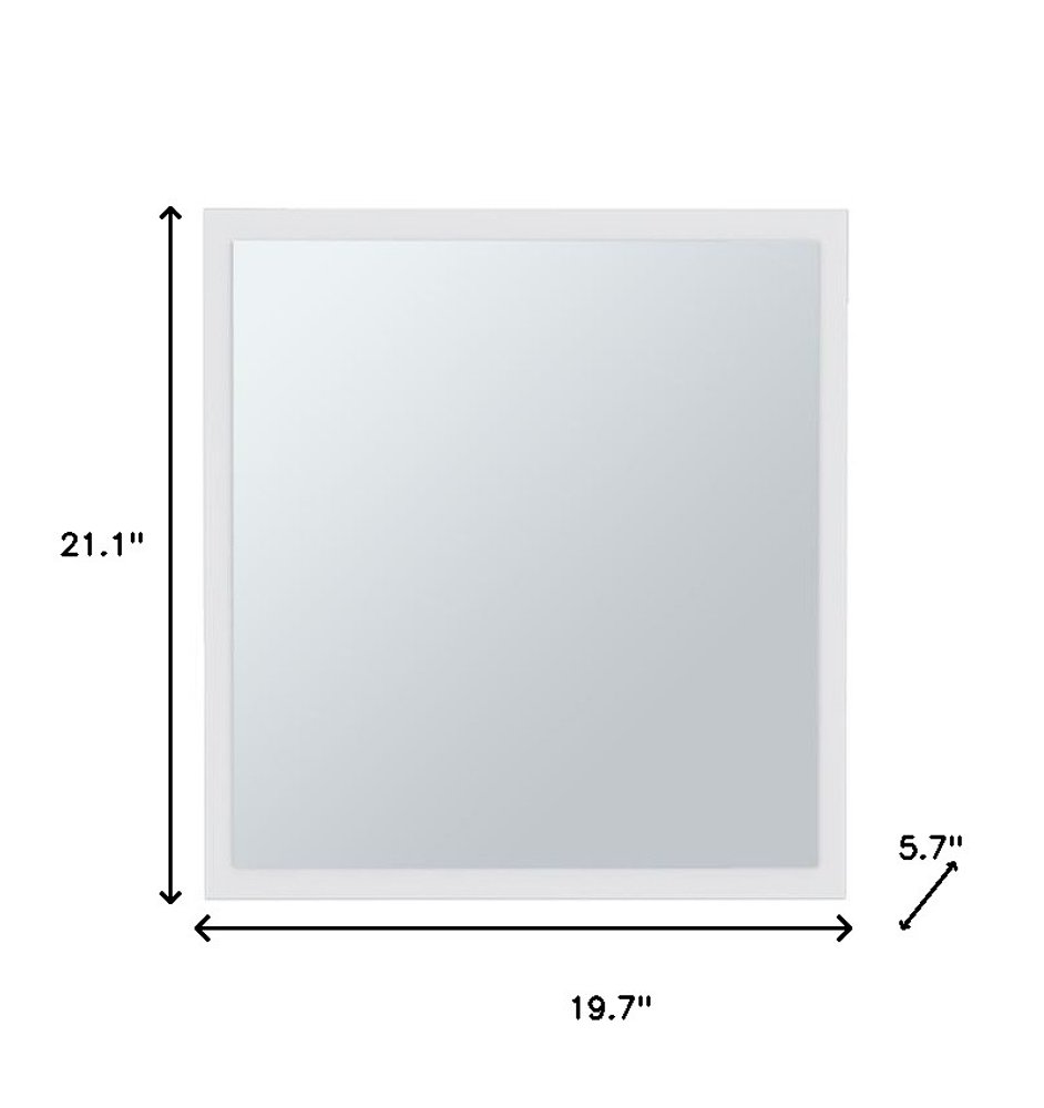 White Wood Floating Bathroom Vanity and Medicine Cabinet with Mirror - 20-inch
