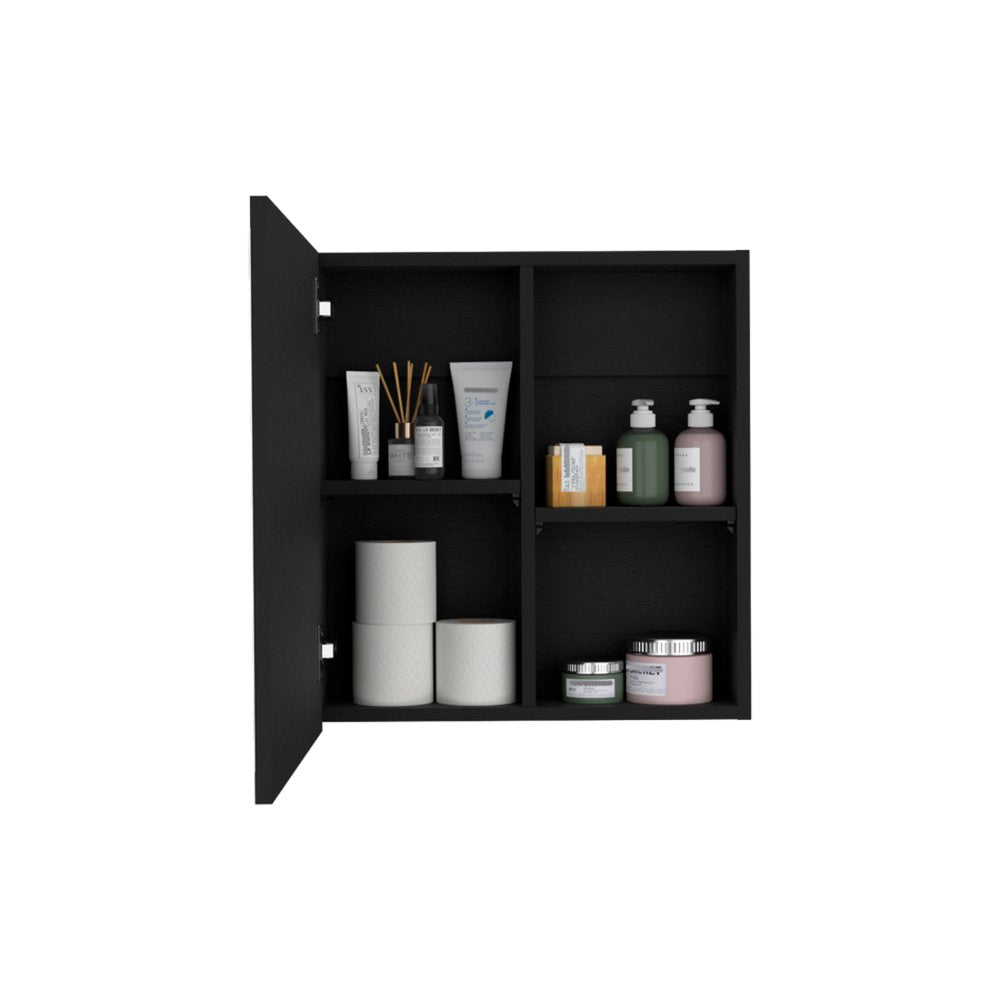 Black Wood Floating Bathroom Vanity - 20-inch