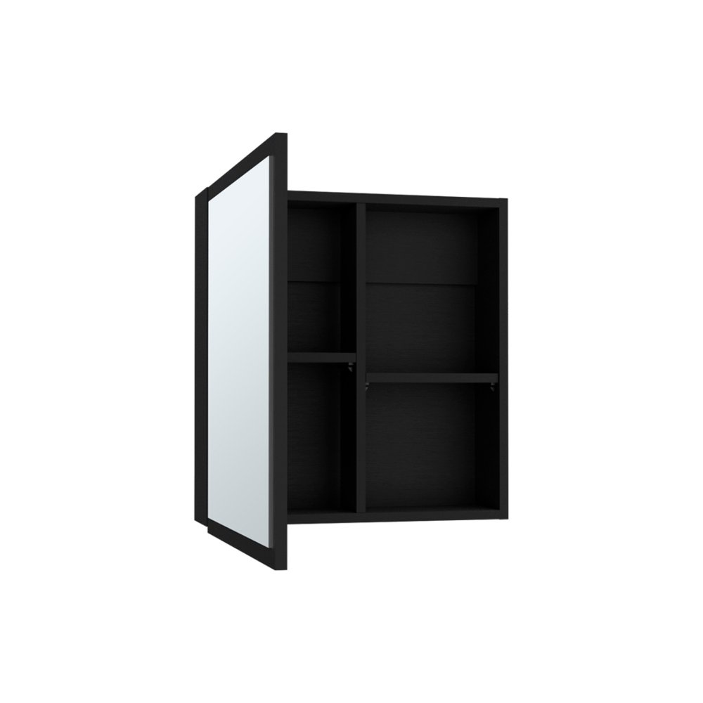 Black Wood Floating Bathroom Vanity - 20-inch