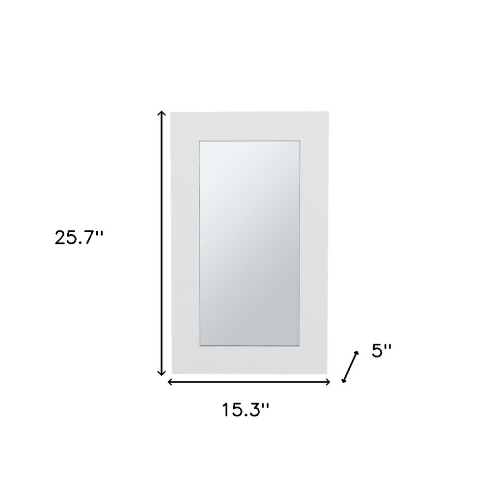 White Wood Floating Bathroom Vanity and Medicine Cabinet with Mirror - 15-inch
