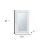 White Wood Floating Bathroom Vanity and Medicine Cabinet with Mirror - 15-inch