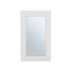 White Wood Floating Bathroom Vanity and Medicine Cabinet with Mirror - 15-inch