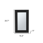 Black Wood Floating Bathroom Vanity - 15-inch