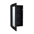 Black Wood Floating Bathroom Vanity - 15-inch