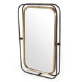 Black and Gold Metal Tilting Accent Mirror - 28-inch