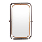 Black and Gold Metal Tilting Accent Mirror - 28-inch