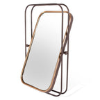 Black and Gold Metal Tilting Accent Mirror - 28-inch