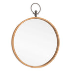 Bronze Round Metal Framed Accent Mirror - 30-inch