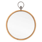 Bronze Round Metal Framed Accent Mirror - 30-inch