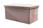 Taupe Boucle Cube Storage Ottoman - 15-inch