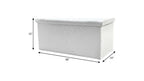 White Boucle Cube Storage Ottoman - 15-inch