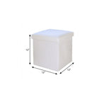 Taupe Boucle Cube Storage Ottoman - 12-inch