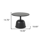 Black Iron and Metal Tray Table - 20-inch