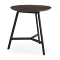 Espresso and Black Solid Wood and Metal Tray Table - 23-inch
