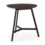 Espresso and Black Solid Wood and Metal Tray Table - 23-inch