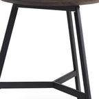 Espresso and Black Solid Wood and Metal Tray Table - 23-inch