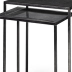 Set of Two Black Iron Nested Tables