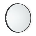 Black Metal Scalloped Framed Accent Mirror - 30-inch