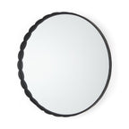 Black Metal Scalloped Framed Accent Mirror - 30-inch