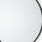 Black Metal Scalloped Framed Accent Mirror - 30-inch