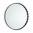 Black Metal Scalloped Framed Accent Mirror - 30-inch