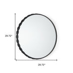 Black Metal Scalloped Framed Accent Mirror - 30-inch