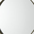 Gold Metal Round Framed Accent Mirror - 24-inch