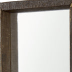 Brown Solid Wood Framed Accent Mirror - 18-inch