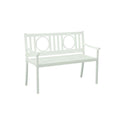 White Metal Garden Patio Bench - 45-inch