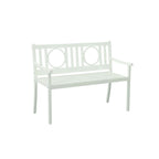 White Metal Garden Patio Bench - 45-inch