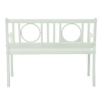 White Metal Garden Patio Bench - 45-inch